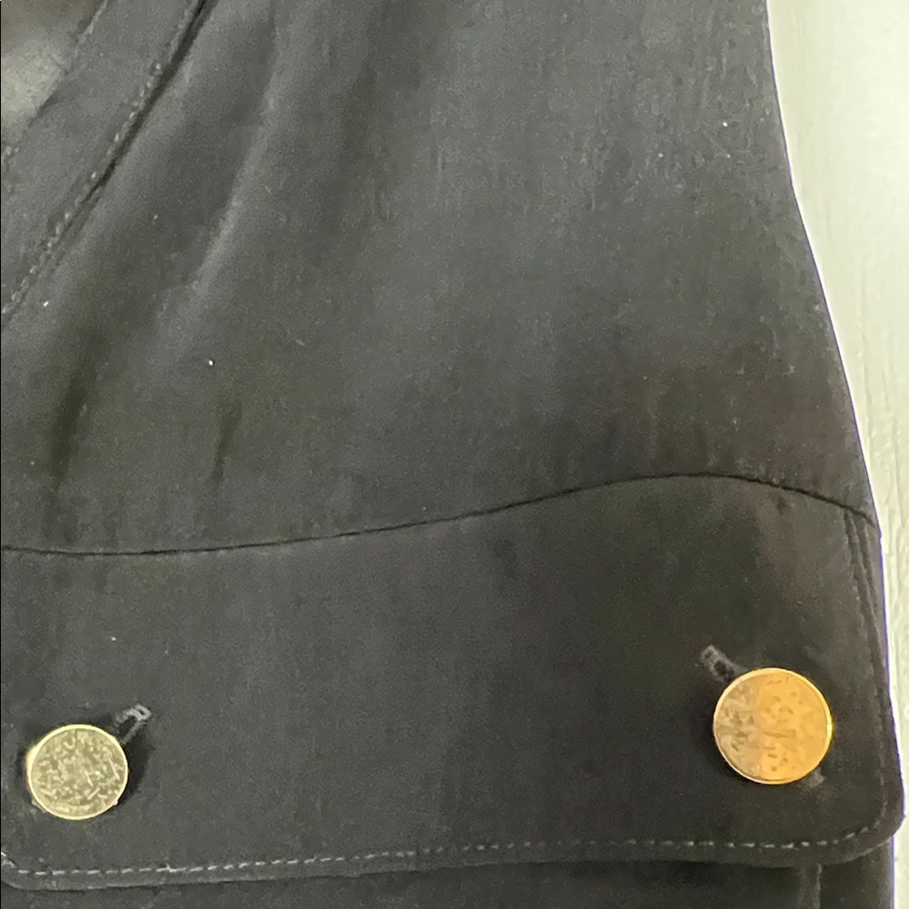 Express Black Button-Front Mini Dress - Picture 3 of 8